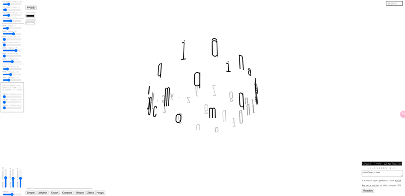 网站推荐:空间类型生成器（网站可以生成千奇百怪的文字动画）