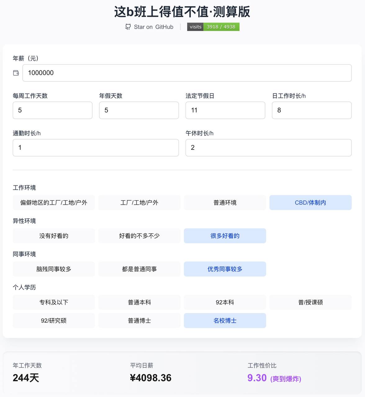 网站推荐:这b班上得值不值·测算版